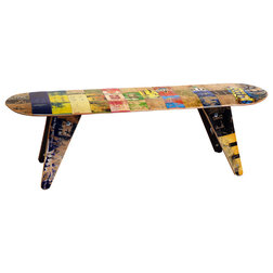 Upholstered Benches by Deckstool - Recycled Skateboard Furniture