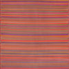 Pembrokepines Contemporary Stripe Indoor/Outdoor Area Rug, Red and Orange, 5'x7'