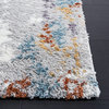Safavieh Berber Shag Collection BER579A Rug, Blue Rust/Ivory, 7' X 7' Square