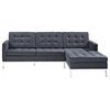Modway EEI-253-DGR Loft Right-Arm Wool Sectional Sofa, Dark Gray