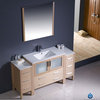 Fresca Torino 60   Light Oak Modern Bathroom Vanity in Light Wood