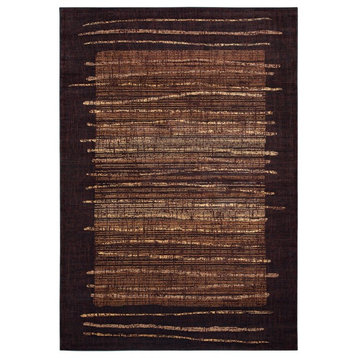 Rizzy Home Bellevue BV3194 Black Abstract Area Rug, Rectangular 5'3" x 7'7"