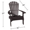 Phat Tommy Folding Adirondack Chair - Poly Outdoor Furniture, Espresso