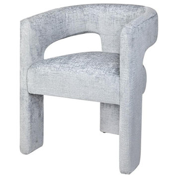 Gwen Modern Luxury Jacquard Fabric Upholstered Sculpture Armchair, Blue