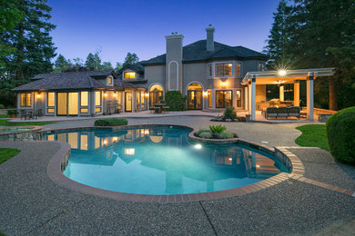Inspiration for a transitional exterior home remodel in San Francisco