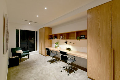 Design ideas for a contemporary home office in Perth.
