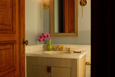 Eclectic bathroom in New York.