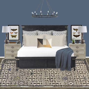 Black and White Modern Farmhouse Bedroom