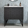 Annecy 36" Single Bathroom Vanity in Phantom Black with Ceramic Top