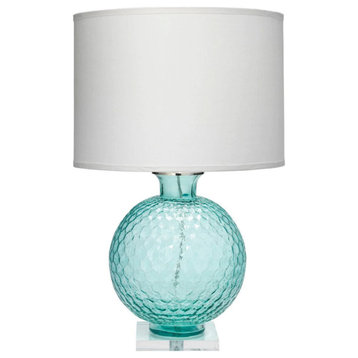 Caton Aqua Glass Table Lamp