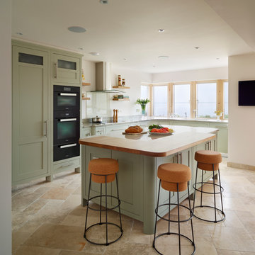 Mersea | Soft Green Beach House Kitchen.