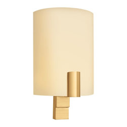 Sonneman Demi Cylindre-e'tape 6.5" CFL Sconce in Satin Brass Finish - Wall Sconces