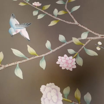 Oriental silk wallpaper in China-Details