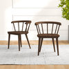 Belle Mid-Century Modern Solid Wood Dining Chair, Set of 2