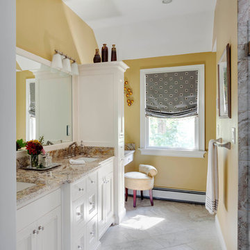 Bathroom with make up table