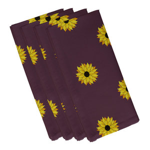 Sunflower Frenzy Flower Print Napkin Set Of 4 Farmhouse Napkins By E By Design
