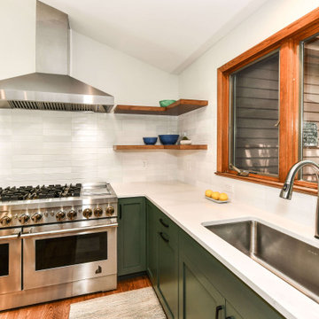 Reston Contemporary Kitchen, Bar & Powder Room Remodel