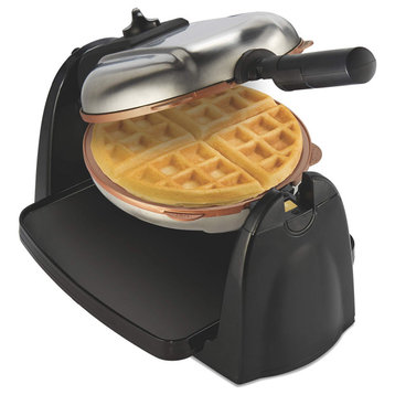 26201 Belgian Waffle Maker with Removable Nonstick Plates, Double Flip, Makes, Single Flip, Ceramic Grids