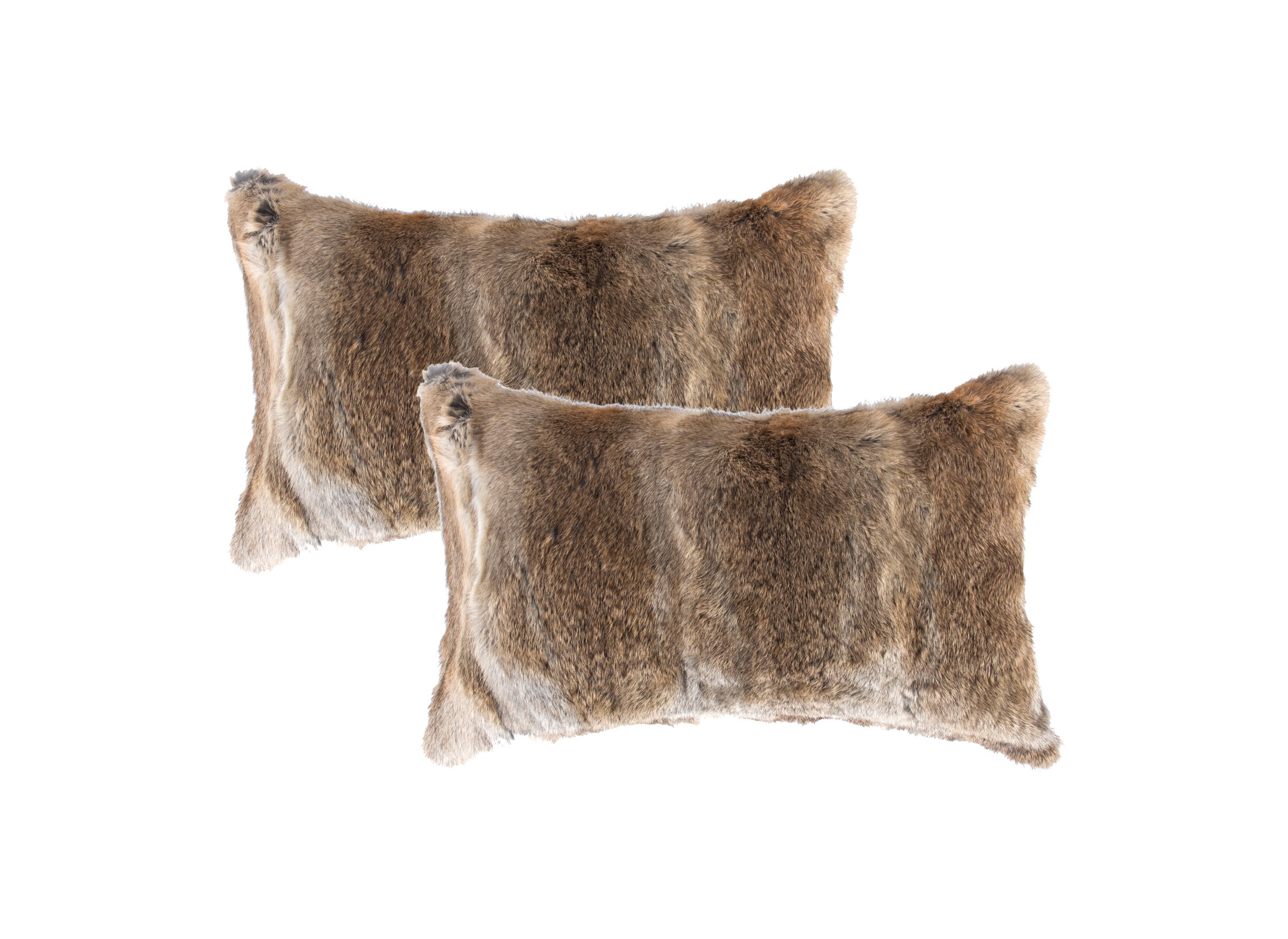 Natural Home Decor Classic Rabbit Pillow, 2-Piece, 12