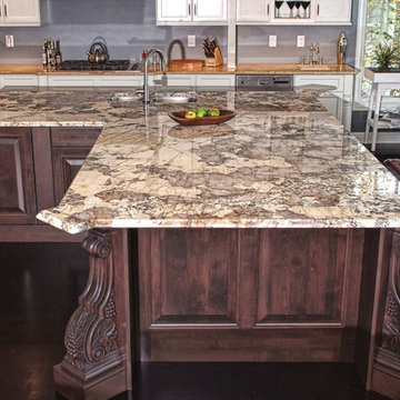 Dark Island White Kitchen