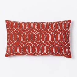 Jay Street Gantha Pillow Cover - Cayenne - Decorative Pillows