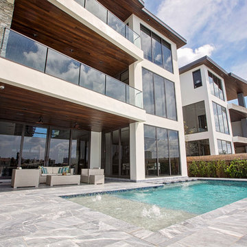 Ice Marble Driveway and Patio Pavers & Oceana Ledgestone