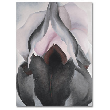 Georgia O'Keefe 'Black Iris' Canvas Art, 47 x 35