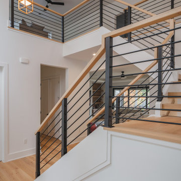 Tysons' Modern Stairway: A Natural Railing Adventure