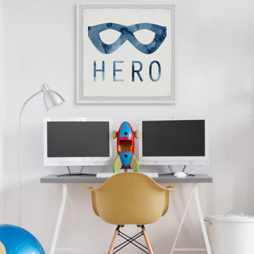"Hero Mask II" Framed Painting Print