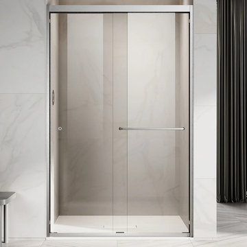 Frameless Sliding Shower Door – UKD06 | 10mm SGCC Certified Glass