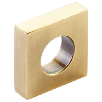 Schaub and Company 10030 Cafe Modern Square 1" Open Ring Slot - Vintage Brass