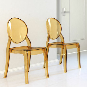 Clear Lucite Acrylic Dining Chairs