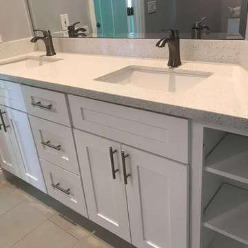 Bathroom Remodel with Blue Accent Tile