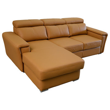 Tropic 1 Leather Sectional Sofa, Left Corner