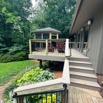 Trex Transcend Rope Swing Deck and Screened Porch