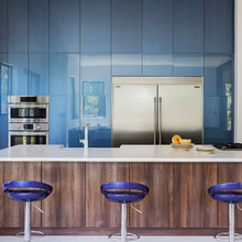 blue kitchen cabinets