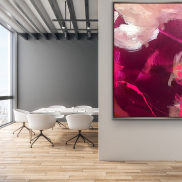 Rosy- Abstract Painting Original Contemporary pink Modern, Large minimal Artwork