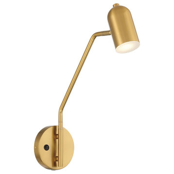 Aalto LED Reading Light, Dedicated LED, Antique Brushed Brass