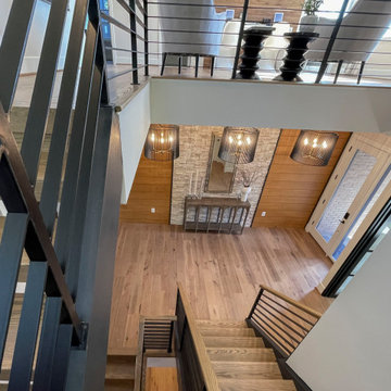 Project #113 | Freestanding Open-Riser Staircase with Twin Stringers