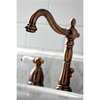 KB197PLAC Widespread Bathroom Faucet With Brass Pop-Up, Antique Copper
