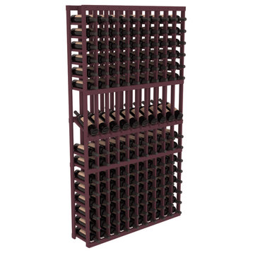 10 Column Display Row Wine Cellar Kit, Pine, Burgundy Stain