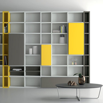 Modern Italian wardrobs, walk-in closets, libraries & wall units.