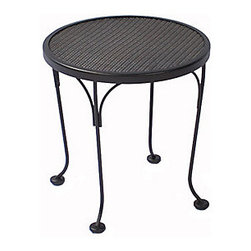 Woodard 17" Round Micro Mesh Side Table - Outdoor Side Tables