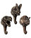3 Pieces Resin Dinosaur Wall Hooks Bronze Decorative Mounted Coat Hangers