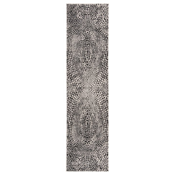 Safavieh Lurex Collection LUR185Z Rug, Black/Light Grey, 2' X 14'