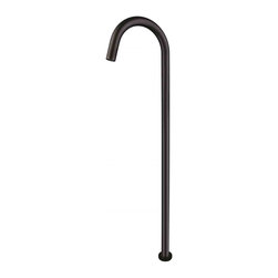 Round Freestanding Matte Black Bath Filler SKU: MB06 - Bathroom Taps and Shower Heads
