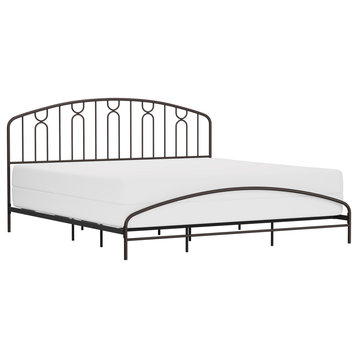 Hillsdale Riverbrooke Metal Arch Scallop Design King Bed With Low Footboard