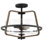 Designers Fountain - Ryder 2 Light Semi-Flushmount, Forged Black - A fresh modern approach to rustic farmhouse. Ryder's minimalist appeal is the perfect finishing touch.