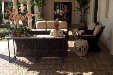 Inspiration for a mediterranean porch remodel in Miami