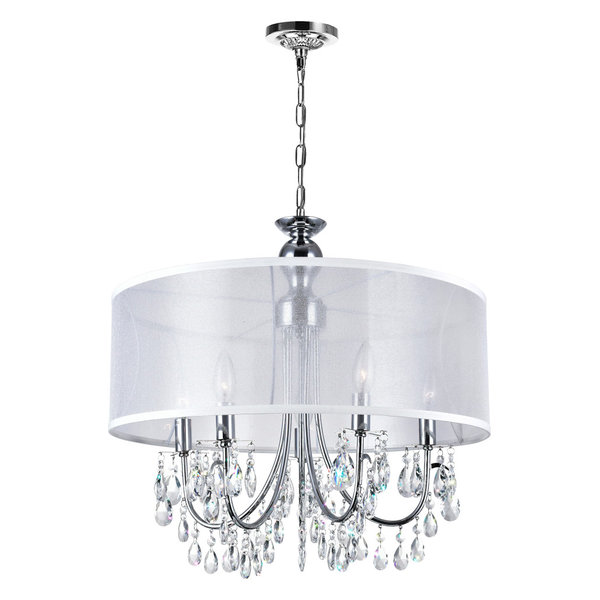 1 Light Drum Shade Mini Chandelier with Chrome finish 1 Light Drum Shade Mini Chandelier with Chrome finish